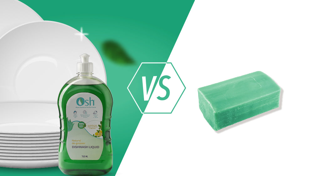 Dishwashing Liquid vs. Soap Bar