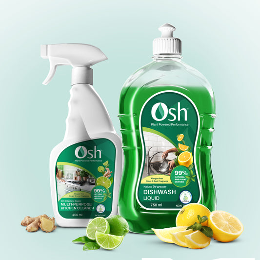 Combo | Natural Dishwash Liquid - 750 ML & Multipurpose Kitchen Cleaner - 450 ML