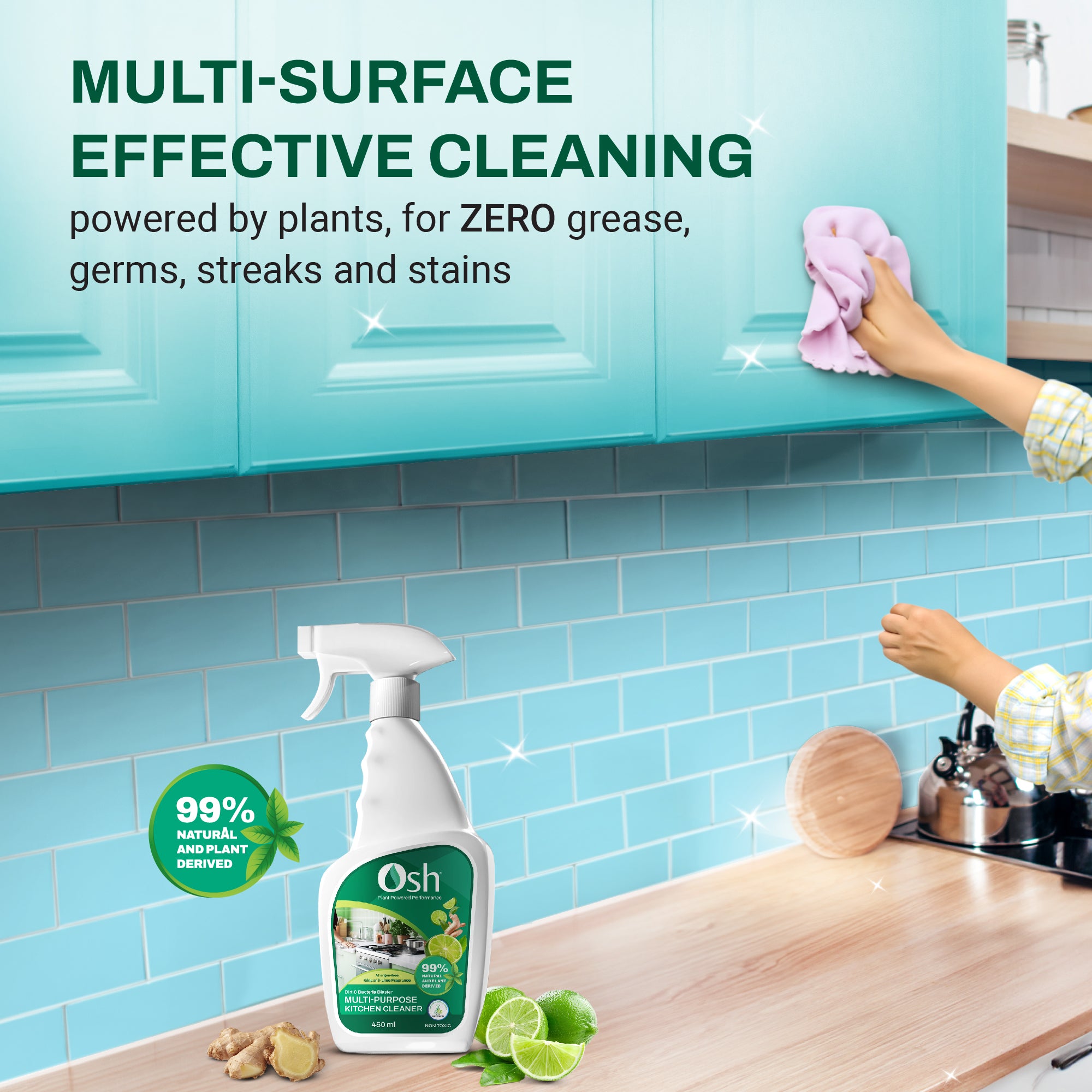 Small Kitchen Cleaner Plant Based Multipurpose Kitchen Cleaner Liquid Spray – oshlife